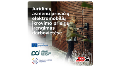 Juridinių asmenų privačių elektromobilių įkrovimo prieigų įrengimas darbovietėse